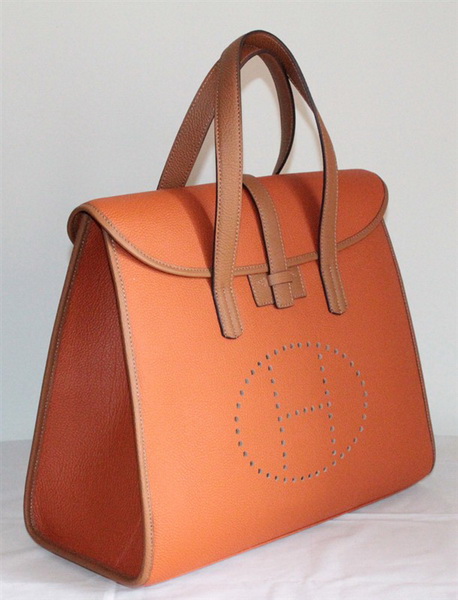 Best Hermes FeuDou Bag Orange/Coffee 509095